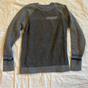 Cotopaxi Crew Neck Wool Gray and Blue Accent Men’s and Women’s Sweater